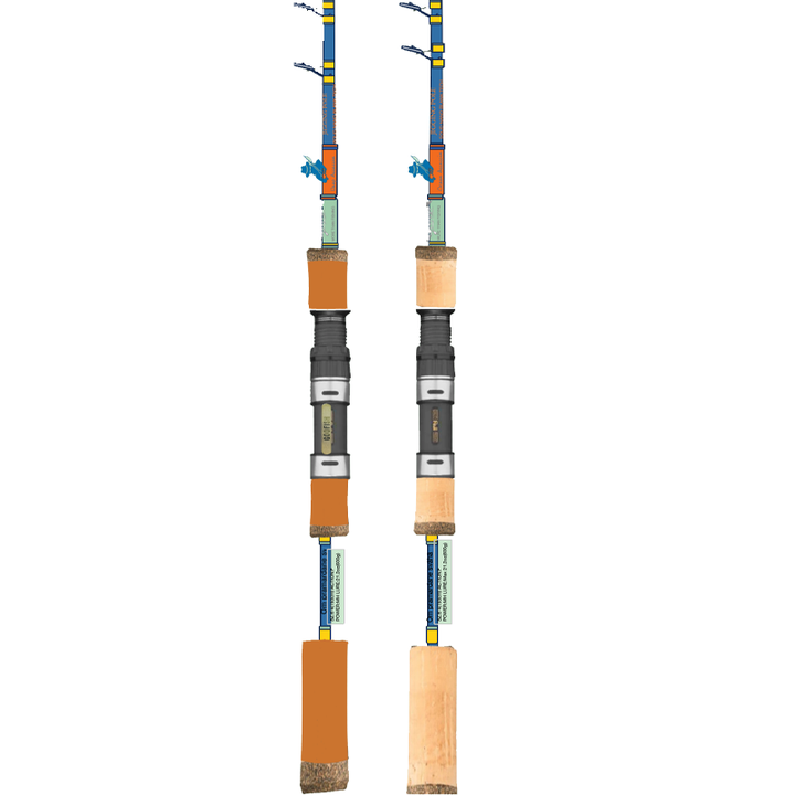 GOOFISH® Ocean Assassin 6'4" Solid Nano Blank MH Fast Action Jigging Fishing Pole — Titanium SIC Guides, Saltwater Speed Boat Rod
