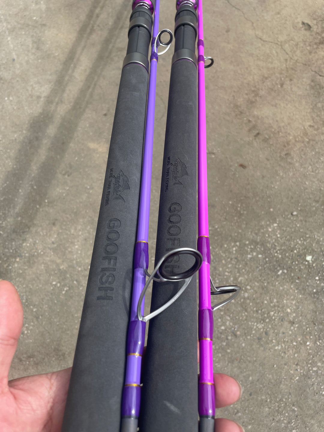 💥GOOFISH® Purple Diamond Light Popping Pole-9.2'(approx 280cm) 2 Piece Solid Nano Tip Japan Fuji Saltwater Popping Spinning Rod