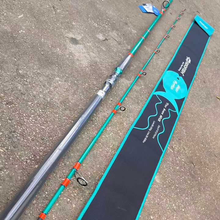 GOOFISH® Titan surge popping 8'10''(approx 270cm) 2 Piece Solid Nano Tip Japan Fuji Saltwater Popping Spinning Rod