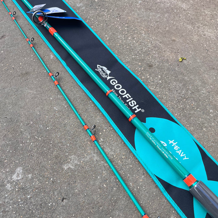 GOOFISH® Titan surge popping 8'10''(approx 270cm) 2 Piece Solid Nano Tip Japan Fuji Saltwater Popping Spinning Rod