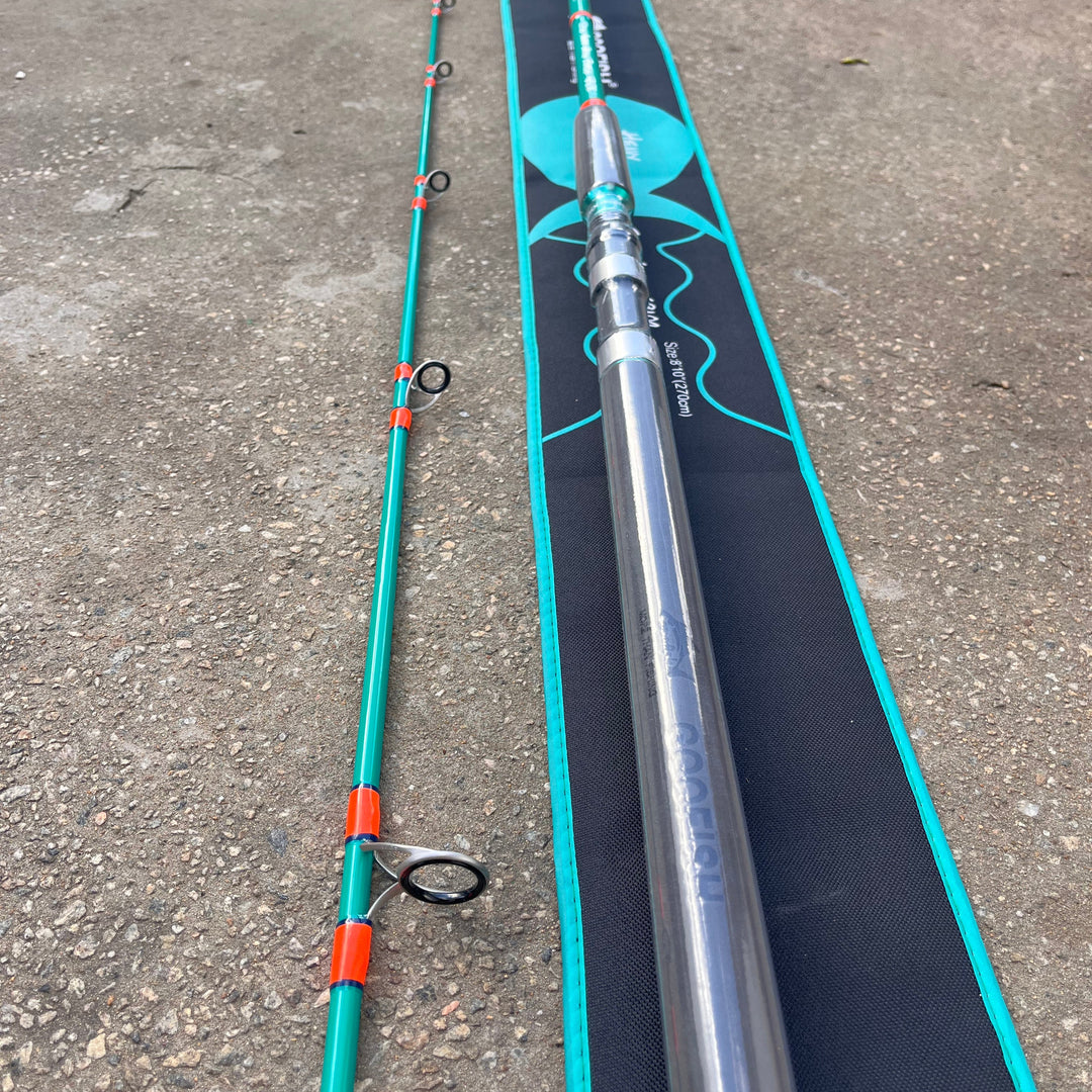 GOOFISH® Titan surge popping 8'10''(approx 270cm) 2 Piece Solid Nano Tip Japan Fuji Saltwater Popping Spinning Rod