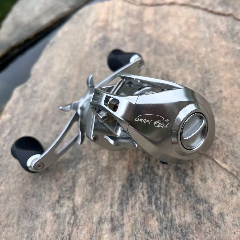 baitcasting fishing reels on sale Goofish Saltwater Baitcasting Reel:6.18:1 Gear Ratio,15kg Drag,10+1 BB Right / Golden / BCS250