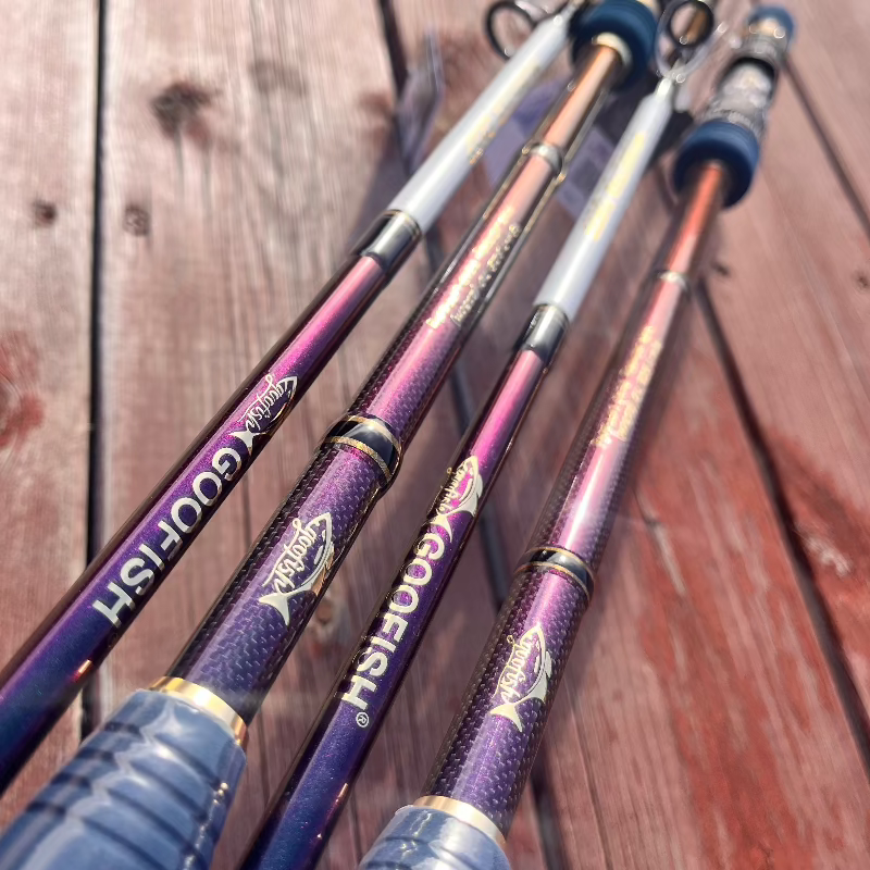 cheep fishing pole ebay GOOFISH MONSTER DEEP-7ft(213cm) Length PE4-7 Jig 200-700g Japan FUJI Solid Nano Jigging Rod Casting&Left Spiral Wrap Model(fit with right handle reels