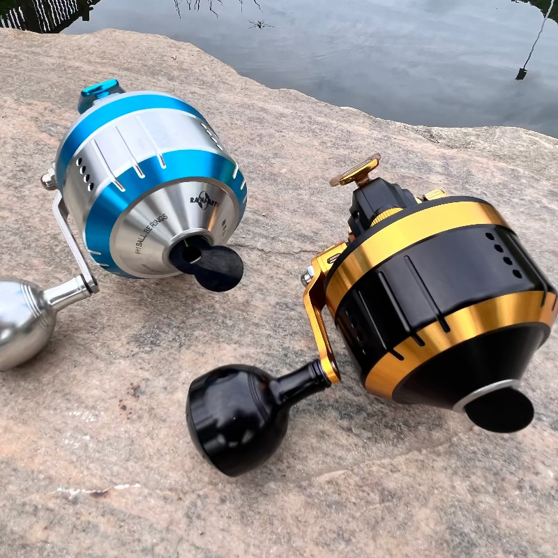 amazon spin cast fishing reel Spincast Reel for Lure Fishing&Archery|7kg Drag,6+1BB,3.9:1 Gear Ratio Silver&Blue / SY770 / Interchangeably