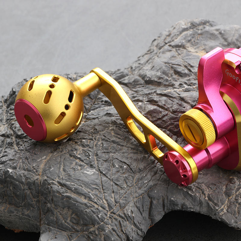 Edge Jigger 30 Jigging Reel-4.92:1 Gear Ratio-20kg Braking Force Pink&Golden / Right / 30