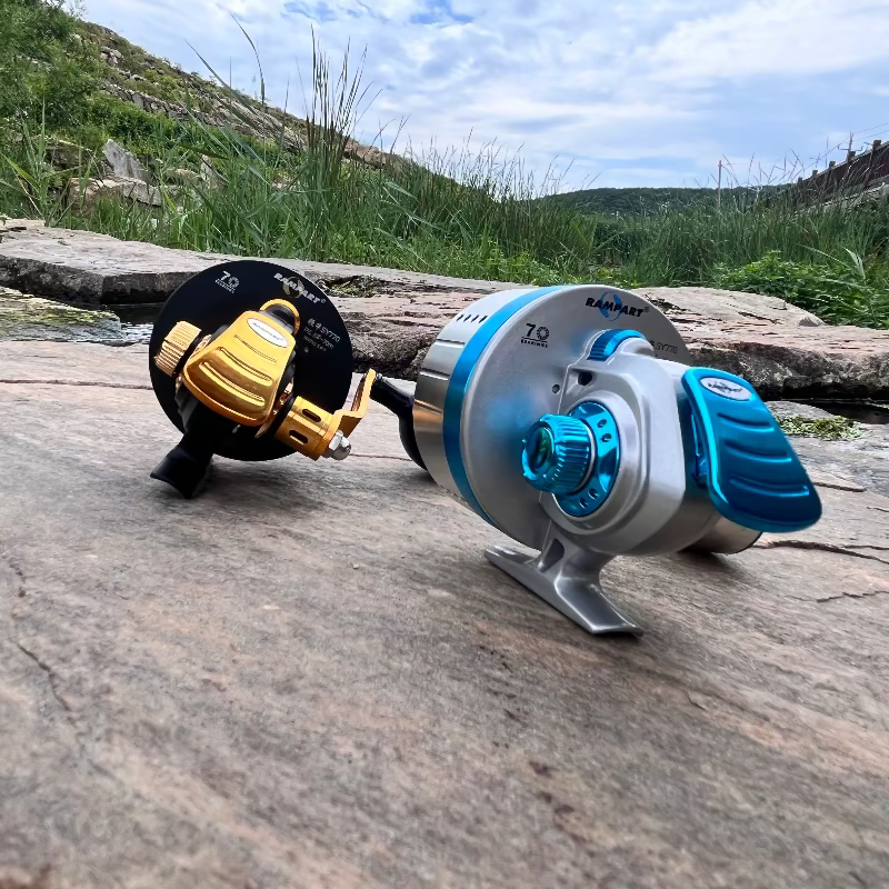best spin cast fishing reel Spincast Reel for Lure Fishing&Archery|7kg Drag,6+1BB,3.9:1 Gear Ratio Silver&Blue / SY770 / Interchangeably