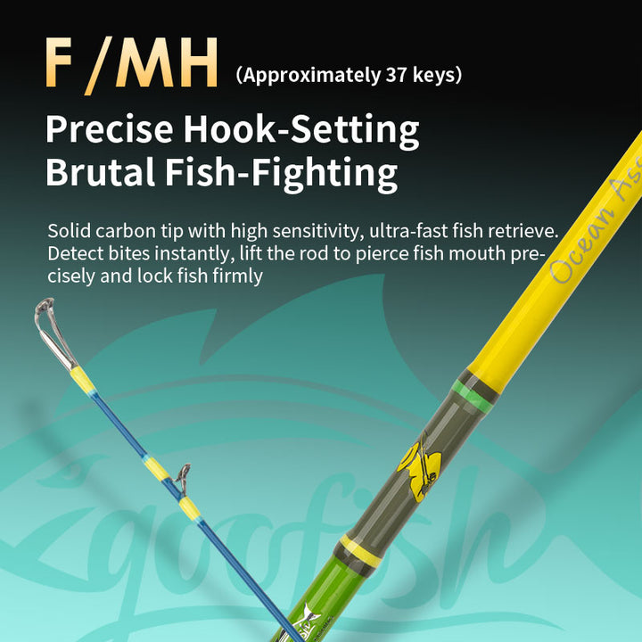 goofish Ocean Assassin 6'4" F action mh power fishing rod