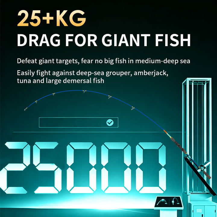 goofish Ocean Assassin rod 25kg +drag power 