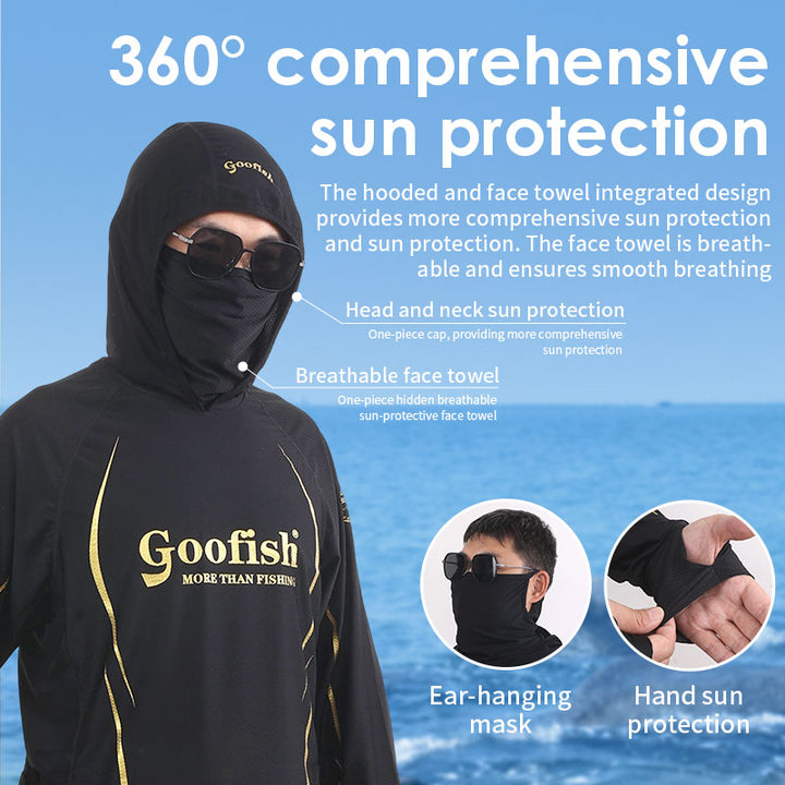 goofish black fishing shirt apparel suit