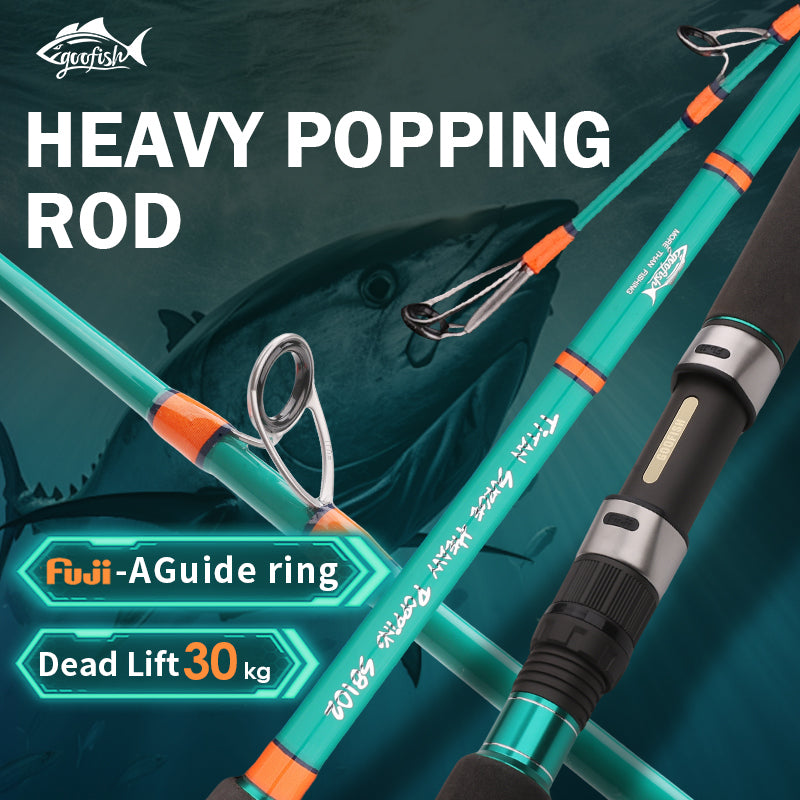 GOOFISH Titan surge Popping 2 Piece Saltwater Popping Spinning Rod