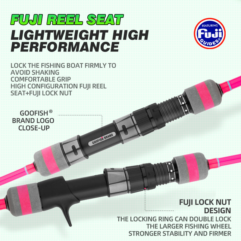 goofish pink deep sea slow jigging rod 
