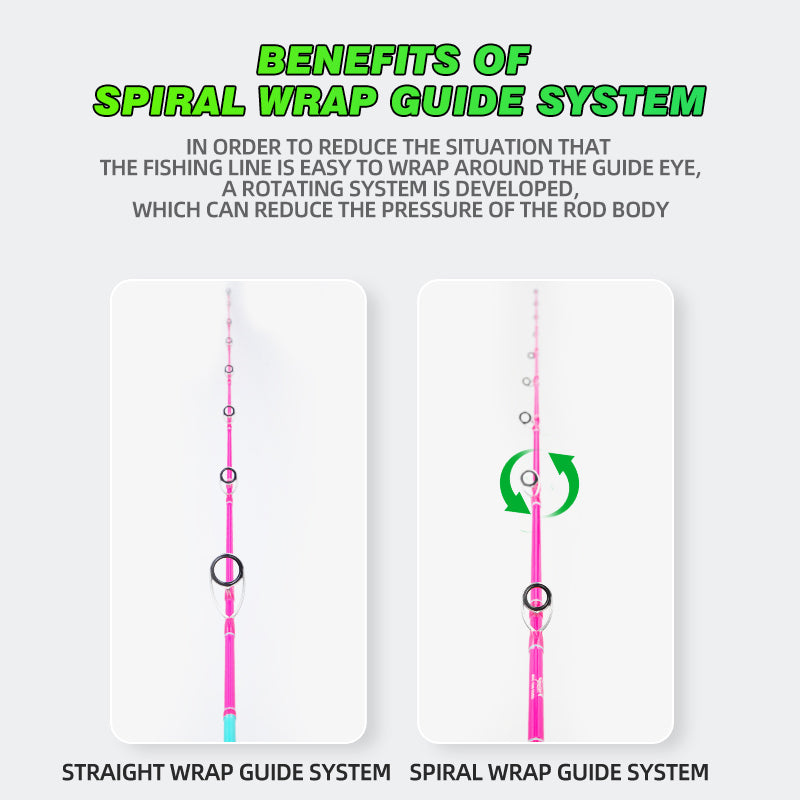 goofish pink heavy duty slow jigging rod pole