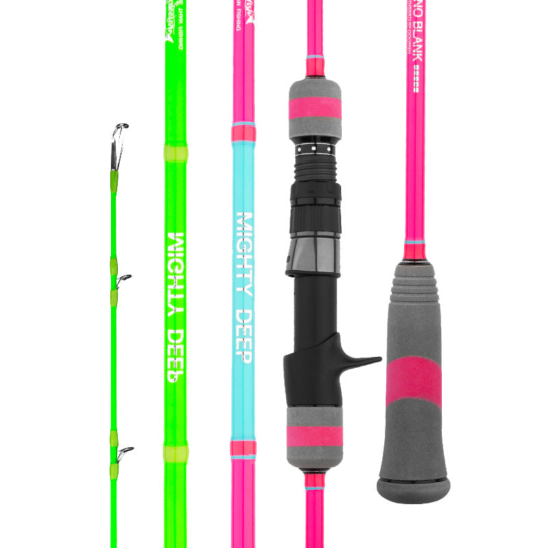 GOOFISH® MIGHTY DEEP-6ft(183cm) PE4-7 Jig 200-700g Glow Coating Japan FUJI Solid Nano Slow Jigging Rod