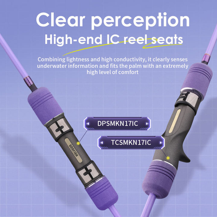 japan fuji reel seat of goofish purple light jigging rod 