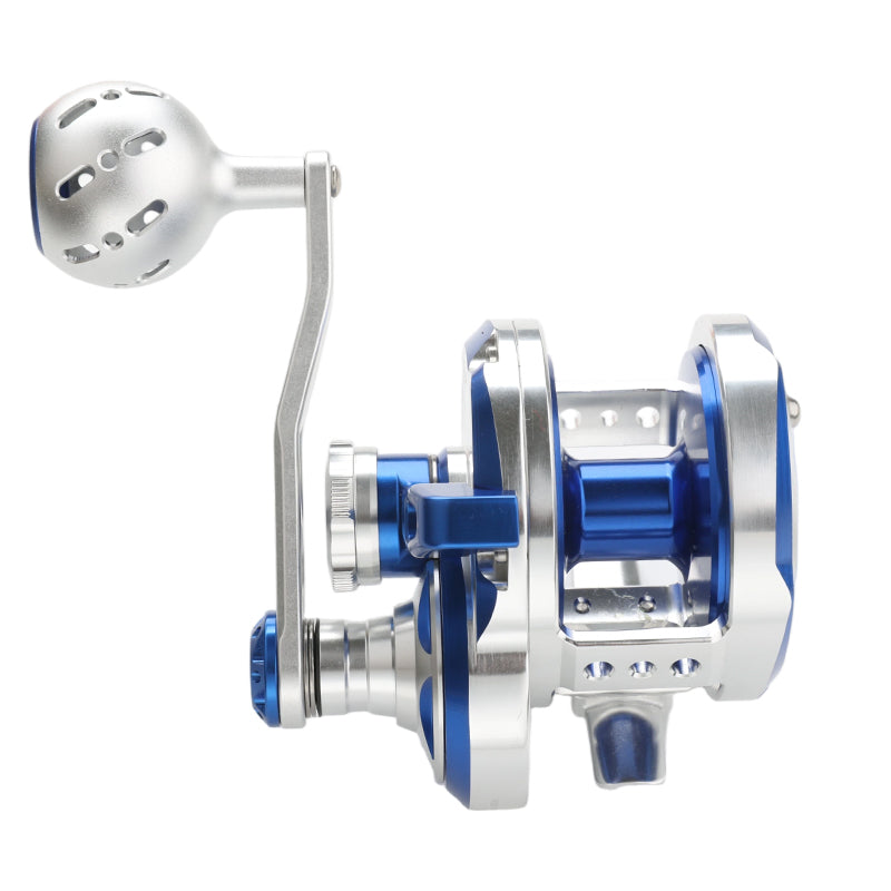 Goofish 6.08:1 High Speed Saltwater Jigging Reel-CNC 30kg Braking 11BB Navy Blue&Golden / Left(GL500) / 6.08:1 & 30.06