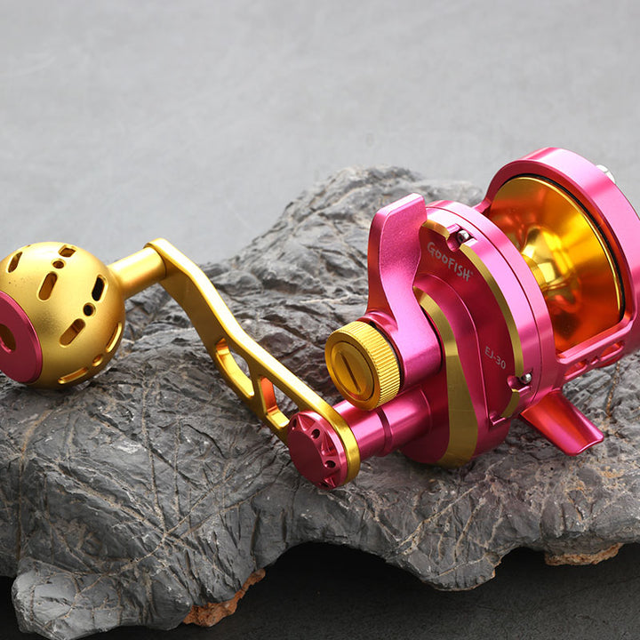 pink color saltwater jigging reels goofish brand