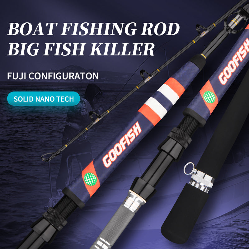 boa fishing pole GOOFISH Gamefish Fishing Rod 168cm Saltwater Trolling Casting Baiting Rod with FUJI Setting and Alu Alloy Reel Seat