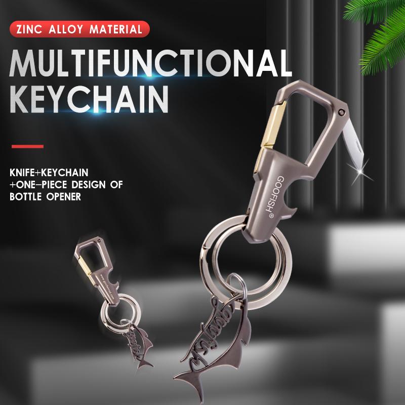 Multifunctional Zinc Alloy Beer Bottle Opener Edc Keychain Unique