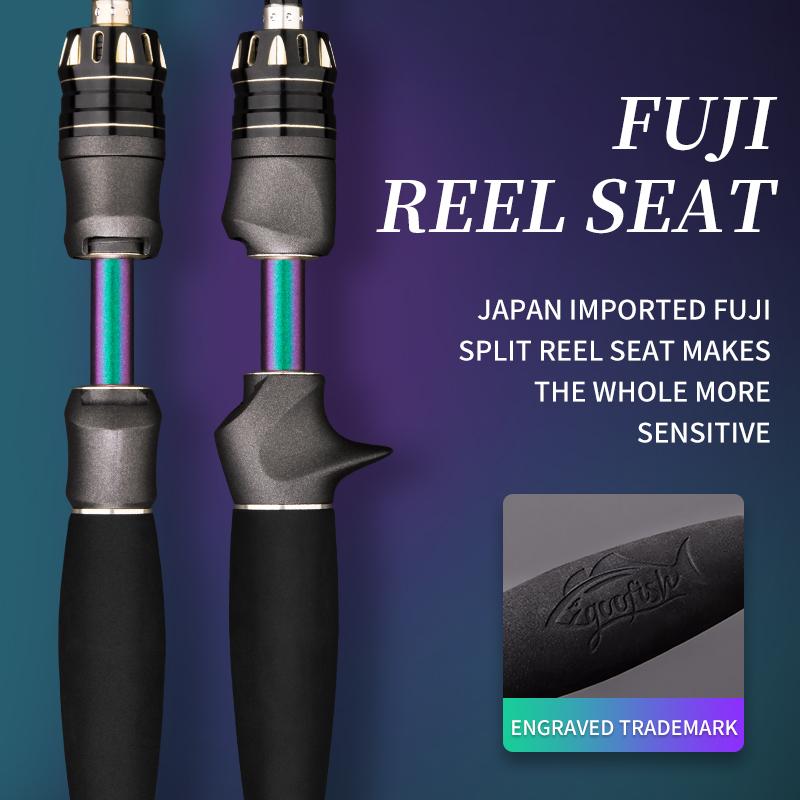 bassmaster fishing pole GOOFISH Solid Nano Blank-BassMaster 6'6"(195cm) Bass kayak Fishing Rod Pole 6'6"(195CM)-1PIECE MODEL / MH-ACTION / CASTING