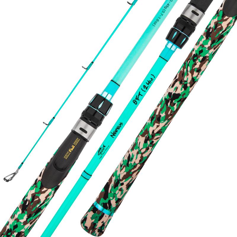 GOOFISH® 8.0'(2.4m) Solid Nano Tech Blank Light Bass Popping Fishing Rod with FUJI