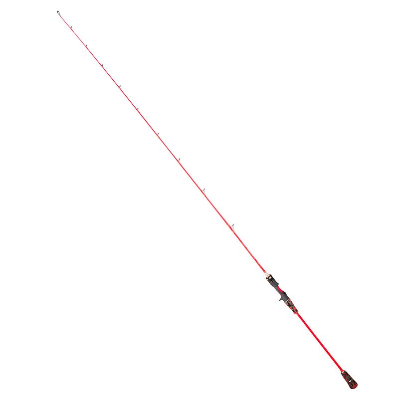 Full-length GOOFISH Orange Micro one-piece casting rod with a trigger-style reel seat