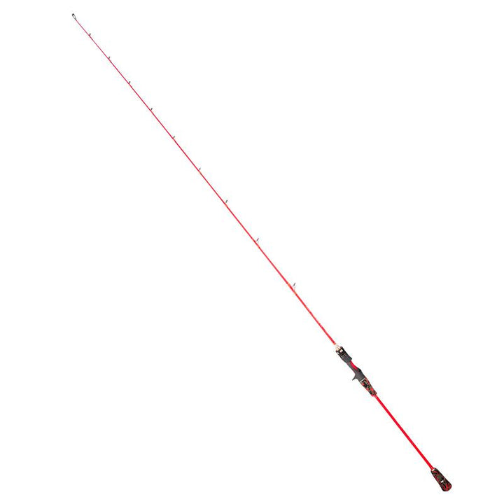 Full-length GOOFISH Orange Micro one-piece casting rod with a trigger-style reel seat
