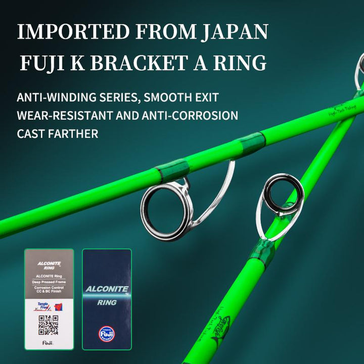 goofish jigging rod with fuji guide setting